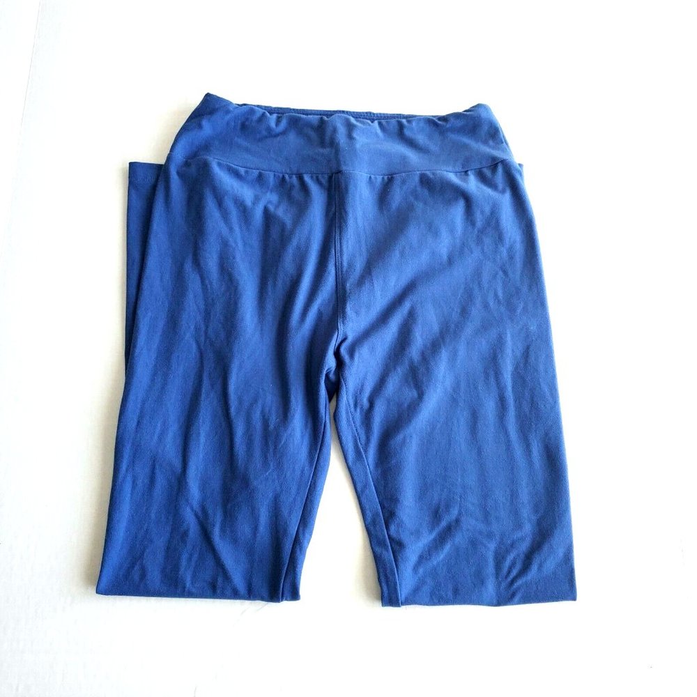 LuLaRoe Leggings OS One Size Size 2-10 Blue Excellent Pre Owned Condition EUC
